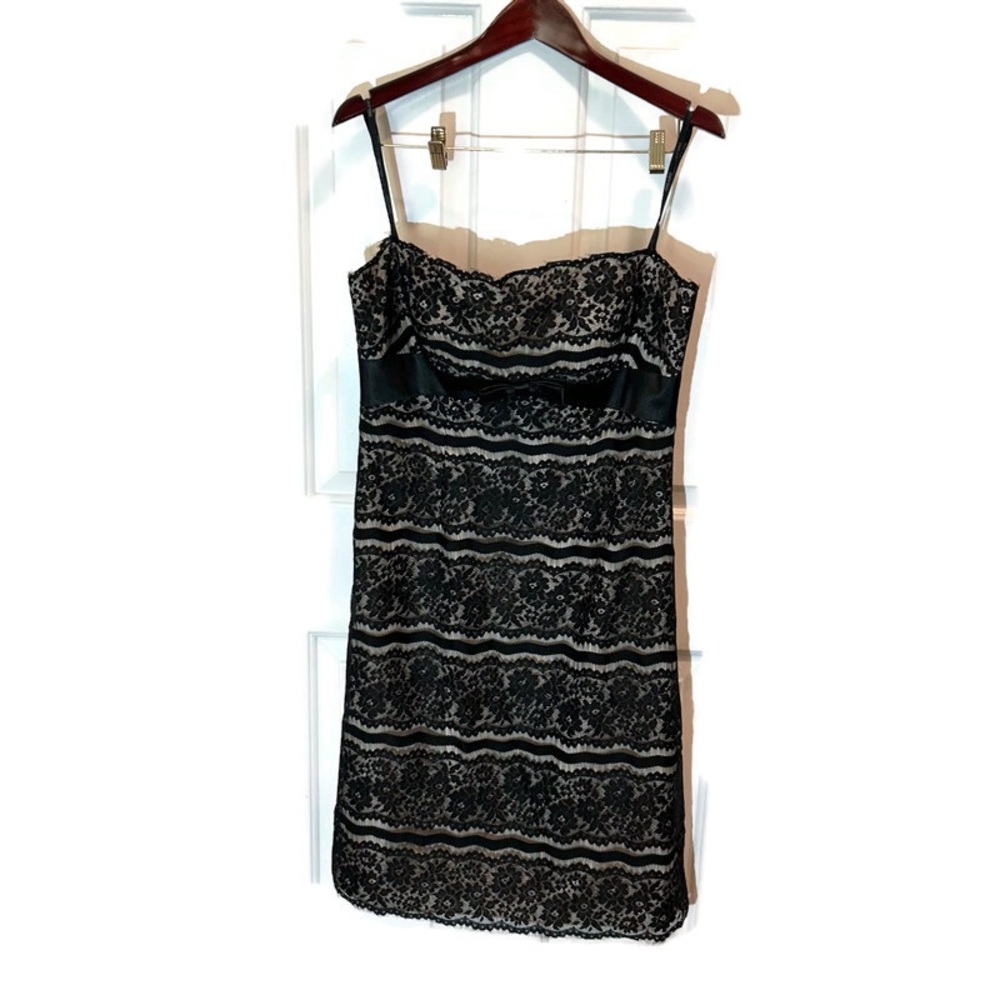 Delaru Strapless Lace Overlay Cocktail Dress Evening Size 14